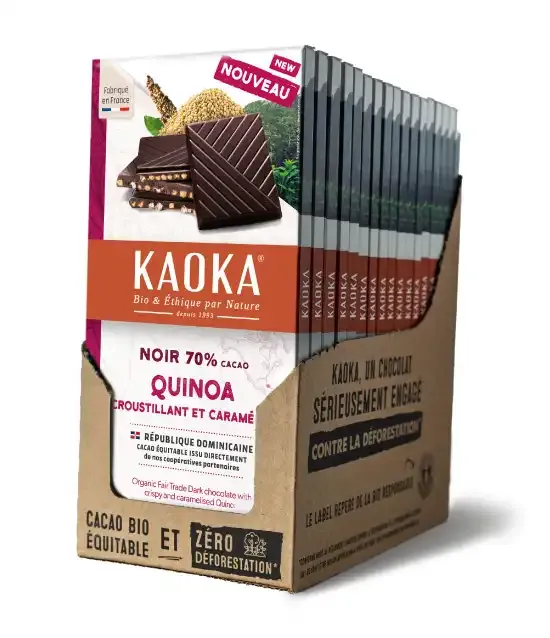 Kaoka Noir 70% hořká čokoláda quinoa 17 ks
