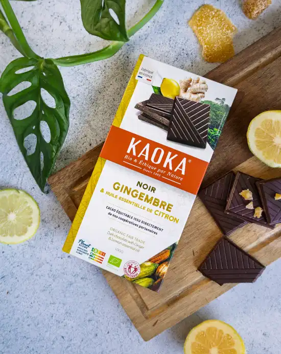 Kaoka hořká čokoláda se zázvorem kandovaný citron