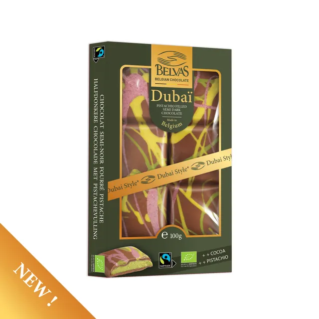 Belvas Dubai Style čokoláda 100 g pistáciová náplň