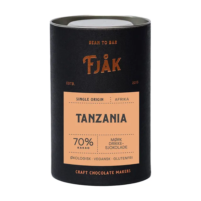 FJAK SJOKOLADE Single Origin 70% Tanzania pitná čokoláda hořká