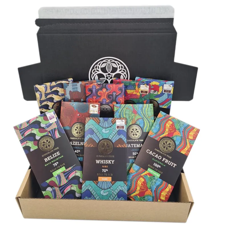 Chocolate Tree 10 x 70g Bars tabulky sada 700 g 70% kakaa