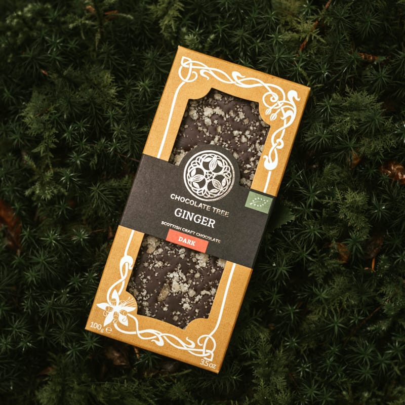 Chocolate Tree Ginger hořká čokoláda zázvor tabulka