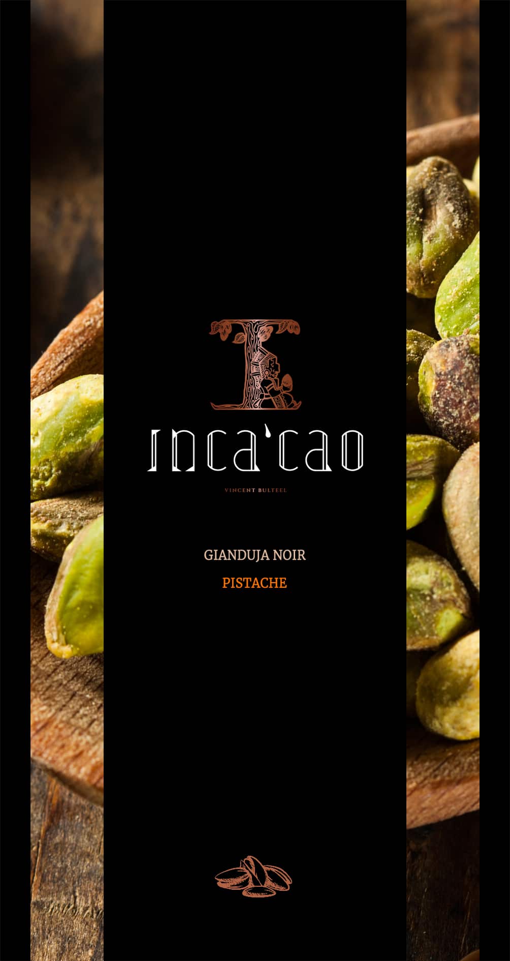 Incacao Gianduja Dark čokoláda Bronte Pistache 20%
