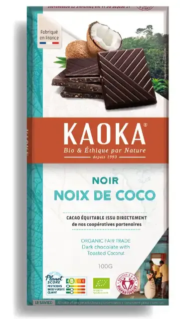 Kaoka hořká čokoláda kokosové kousky
