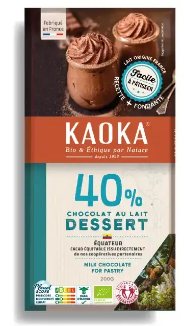 Kaoka Equateur 40% mléčná čokoláda na vaření
