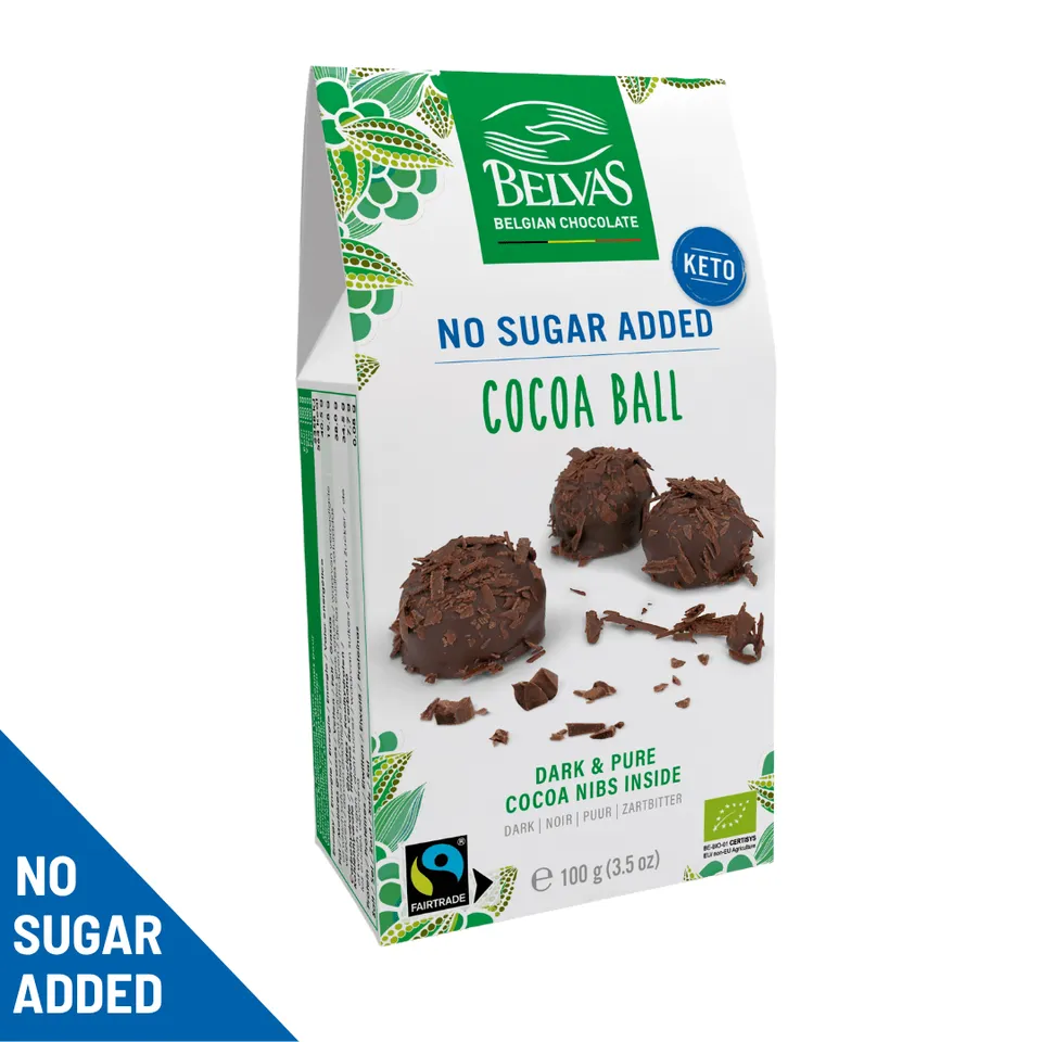 Belvas Cocoa balls pralinky bez přidaného cukru 100 g