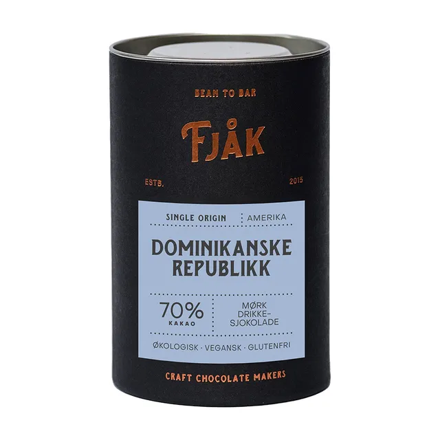 FJAK Sjokolade Single Origin 70% pitná čokoláda Dominikána