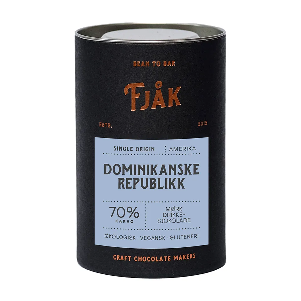 FJAK Sjokolade Single Origin 70% pitná čokoláda Dominikána