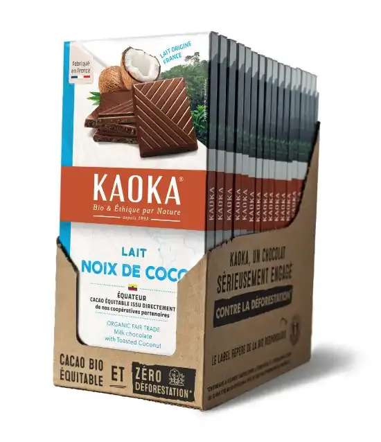 Kaoka mléčná čokoláda kokos 17 ks