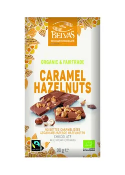 Belvas mléčná čokoláda 90 g karamelizované lískové ořechy
