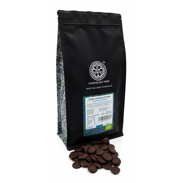Chocolate Tree Dark Peru horká čokoláda 58% kapky