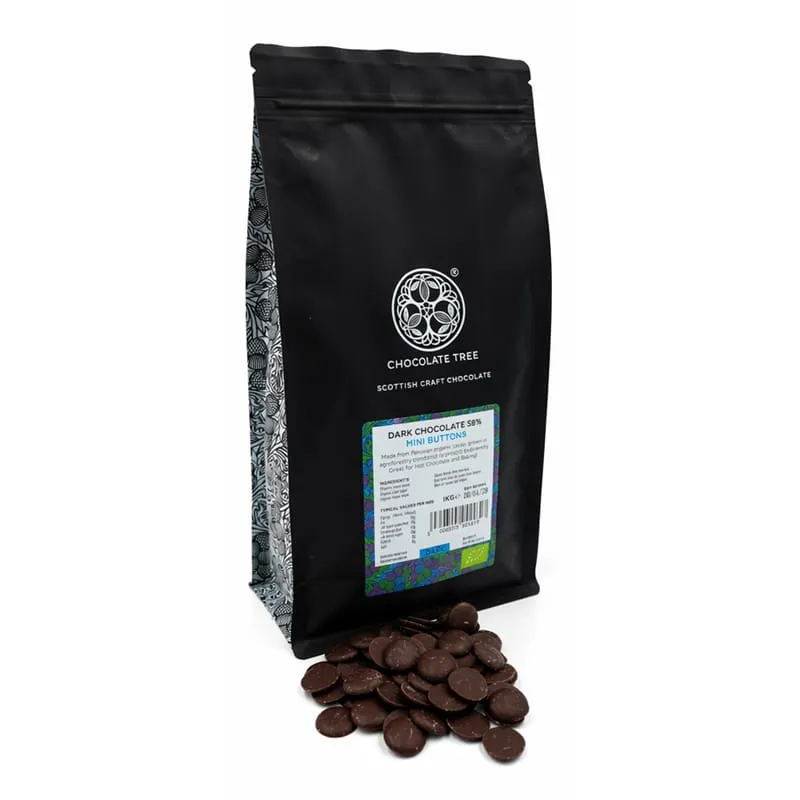 Chocolate Tree Dark Peru horká čokoláda 58% kapky