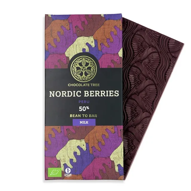 Chocolate Tree Nordic Berries mléčná čokoláda 50% bobulová