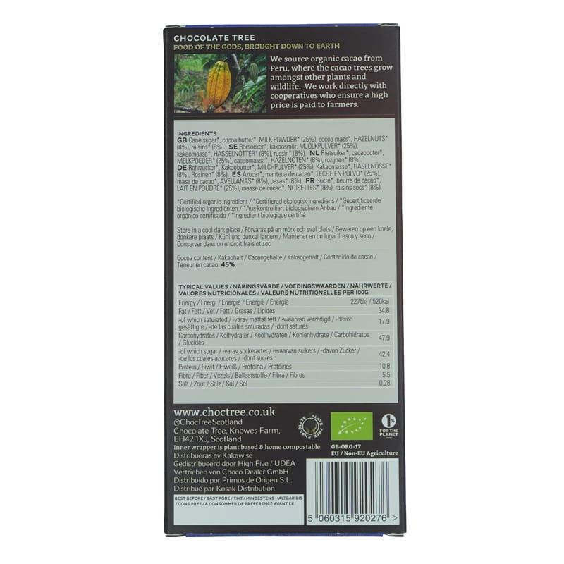 Chocolate Tree Fruit Nut mléčná čokoláda ovoce