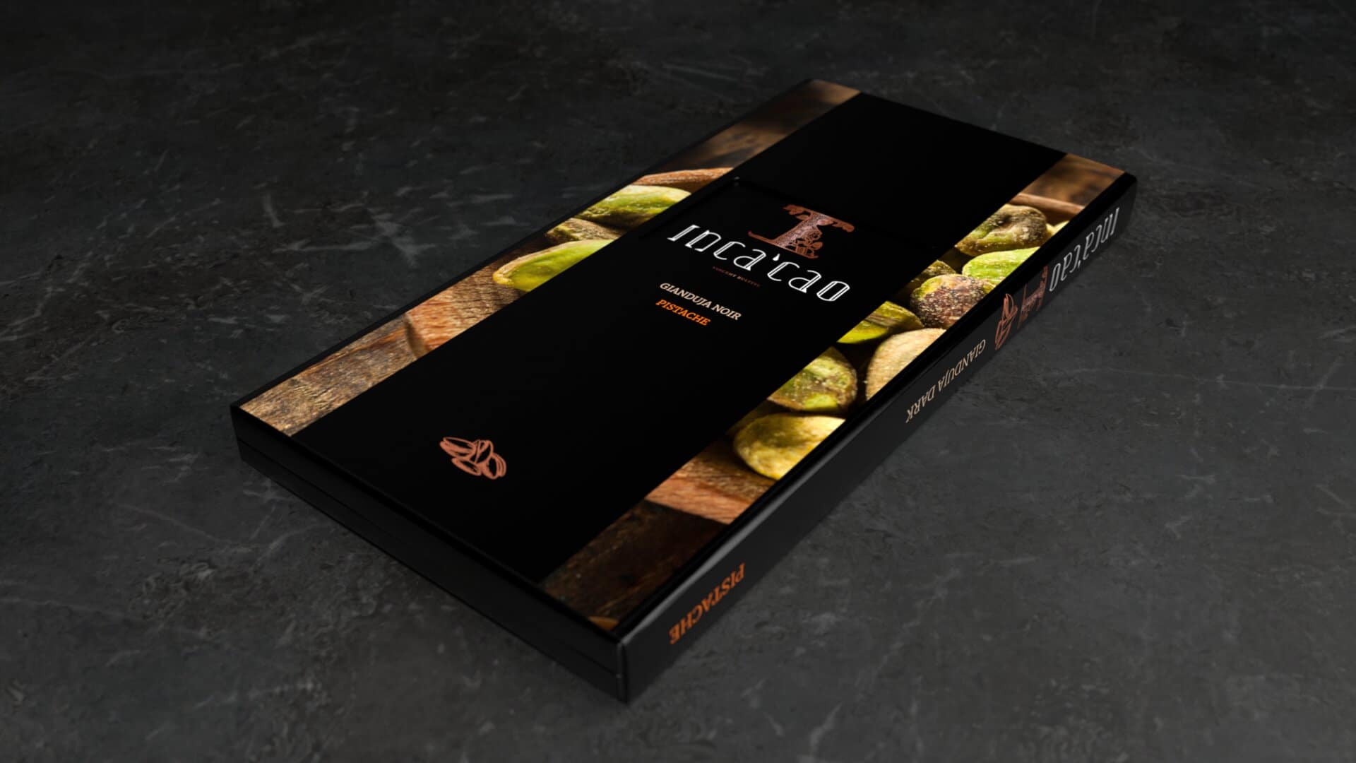 Incacao Gianduja Dark čokoláda Bronte Pistache 20%