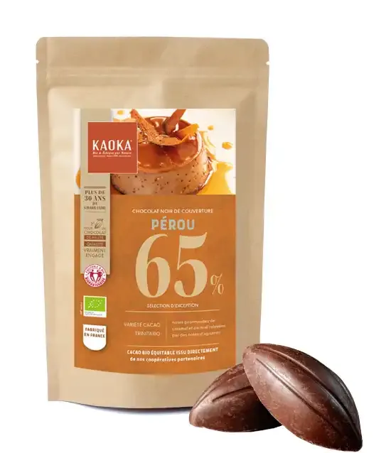 Kaoka Peru 65% hořká čokoláda na vaření 250 g