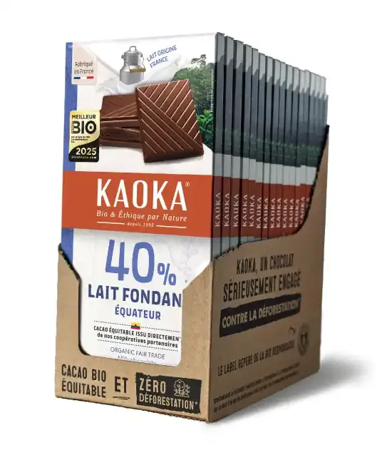 Kaoka 40% mléčná čokoláda Ekvádor 17 tabulek