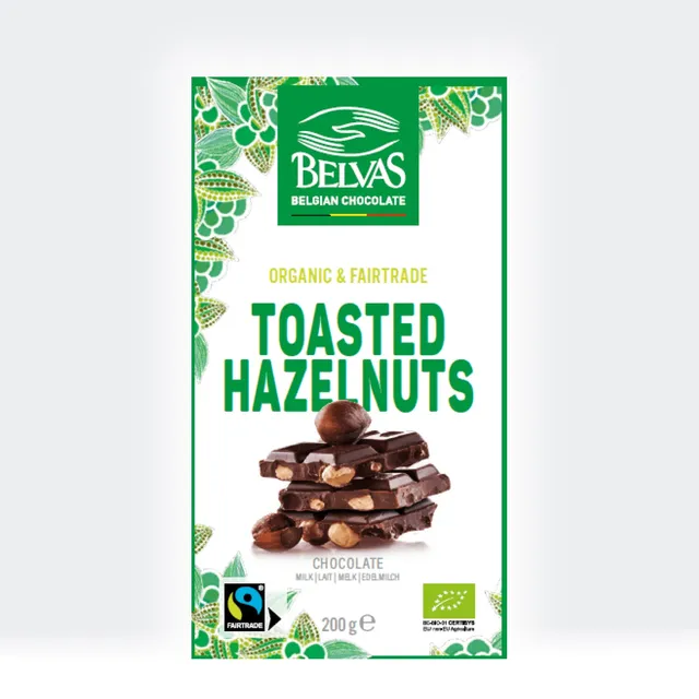 Belvas hořká čokoláda 72 % lískové ořechy 180 g