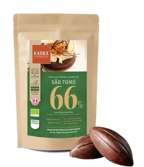 Kaoka hořká čokoláda na vaření 66% São Tomé 250 g