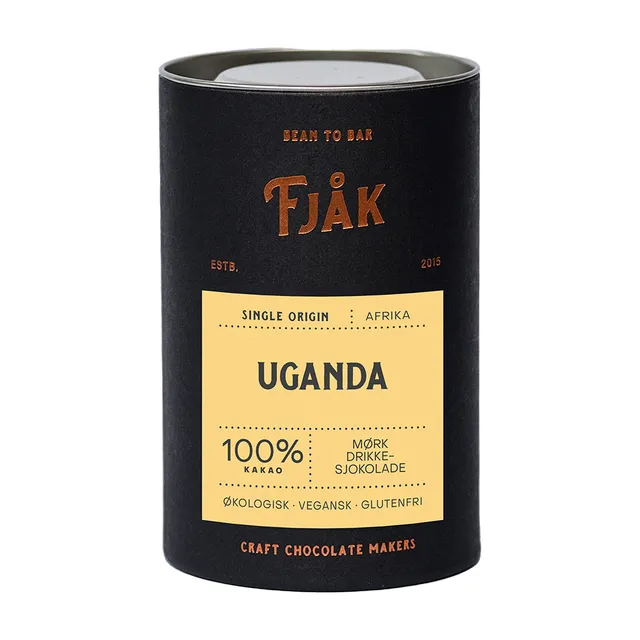 Fjåk Single Origin 100% Uganda hořká pitná čokoláda