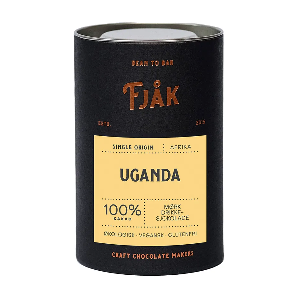 Fjåk Single Origin 100% Uganda hořká pitná čokoláda