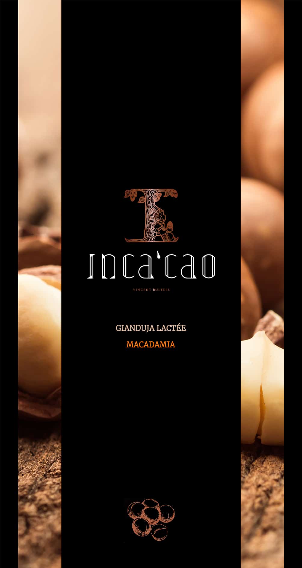 Incacao Gianduja Lactée mléčná čokoláda Macadamia