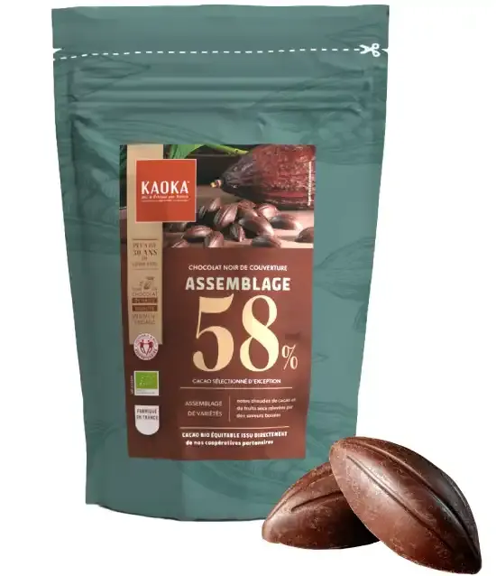 Kaoka 58% hořká čokoláda na vaření 1 kg