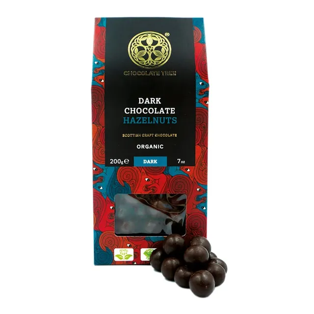 Chocolate Tree Dark Hazelnuts lískové ořechy v čokoládě hořká