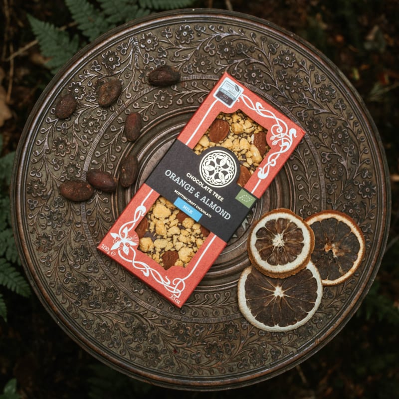 Chocolate Tree Orange Almond mléčná čokoláda pomeranč