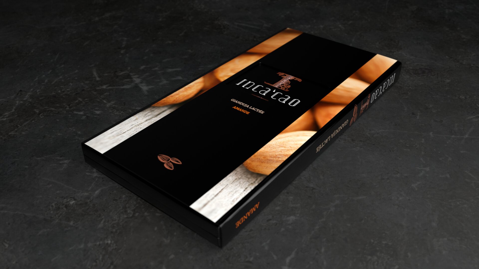 Incacao Gianduja Lactée Marcona Amande mléčná čokoláda mandle
