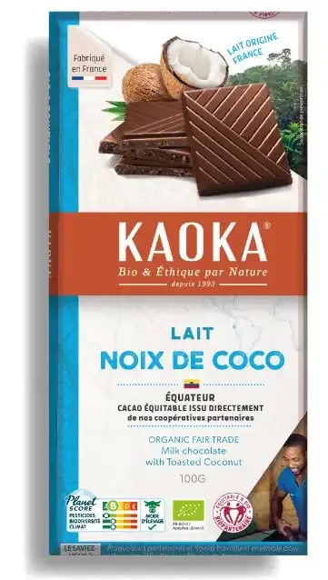 Kaoka mléčná čokoláda s kokosem křupavá