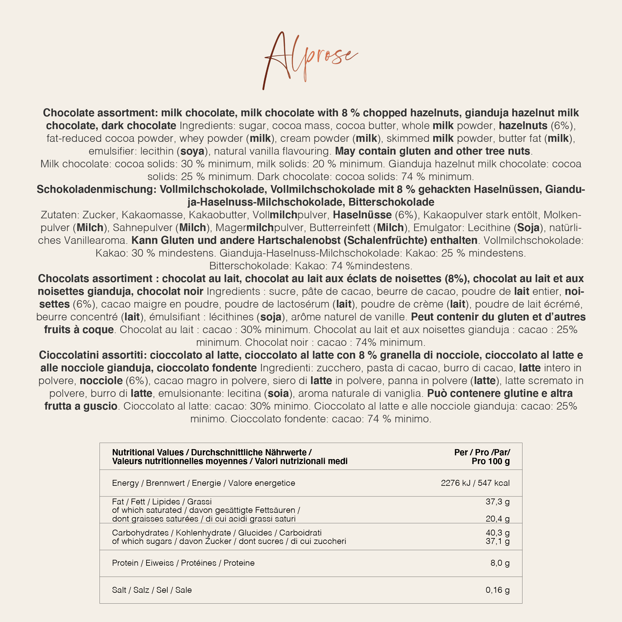 Alprose Napolitains Spring Mix napolitánky jarní mix