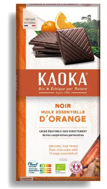 Kaoka hořká čokoláda s pomerančem silice