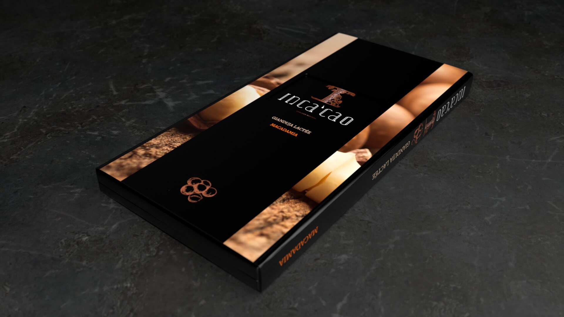 Incacao Gianduja Lactée mléčná čokoláda Macadamia