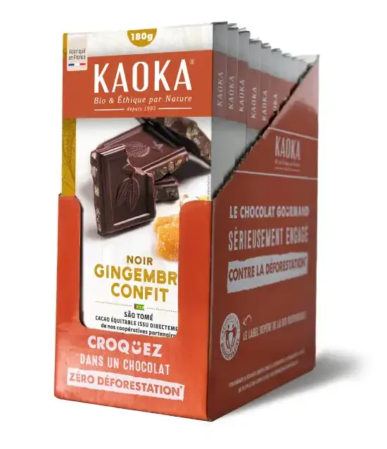 Kaoka Noir zázvor hořká čokoláda 17x 180 g