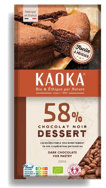 Kaoka hořká čokoláda na vaření 58 % kakaa