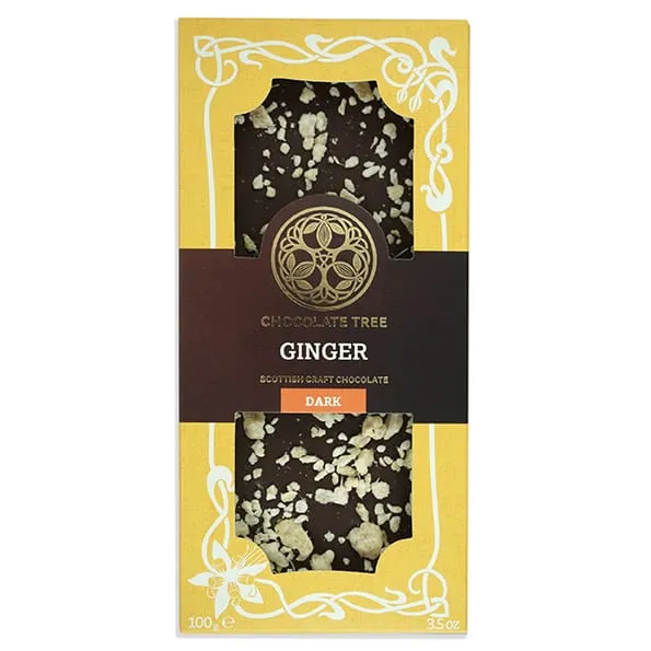 Chocolate Tree Ginger hořká čokoláda zázvor tabulka