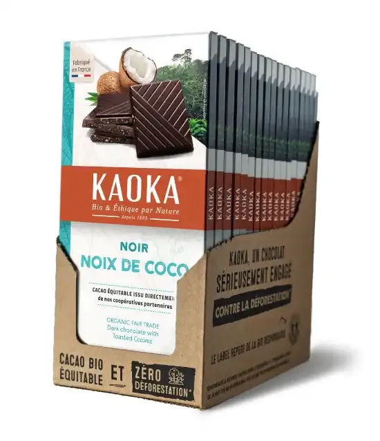 Kaoka hořká čokoláda s kokosem toastované kousky