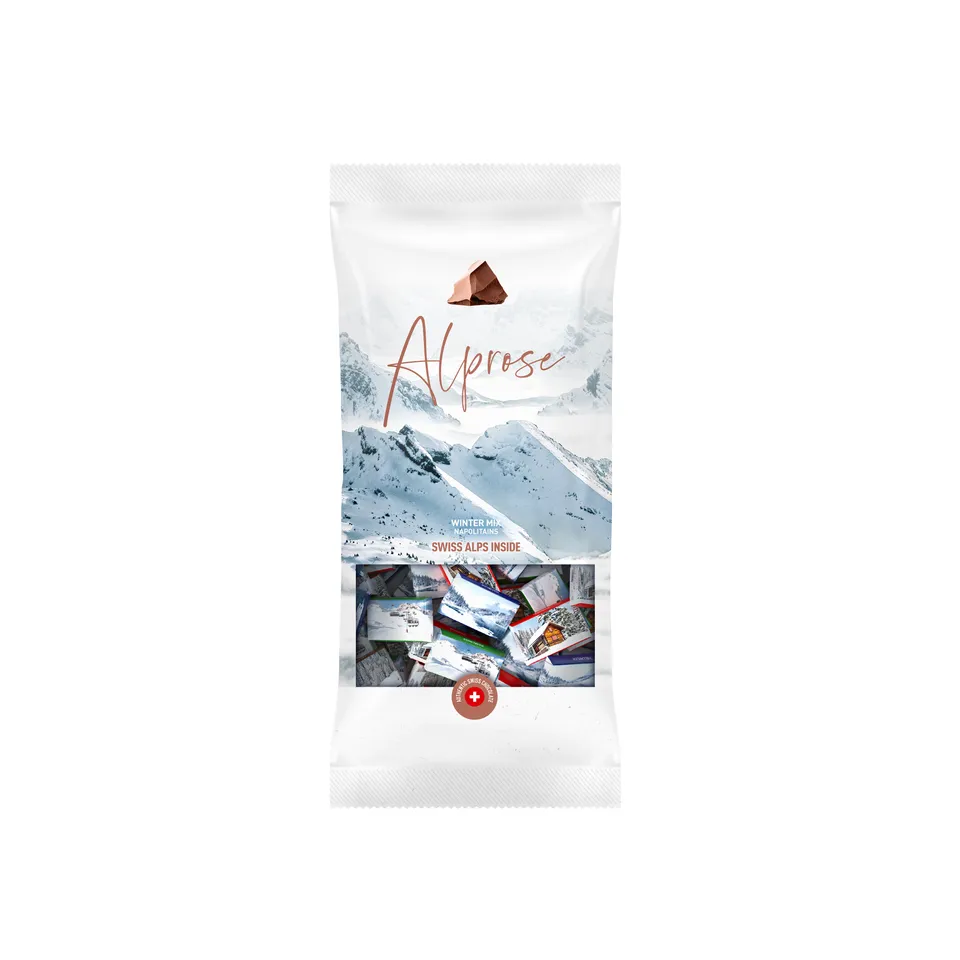 Alprose Napolitains Winter hořká mini čokoládky mix