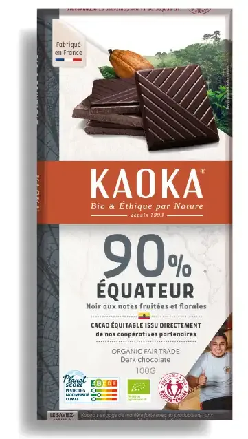 Kaoka Pure Origine 90% hořká čokoláda Ekvádor