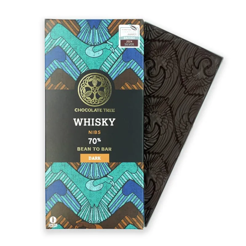 Chocolate Tree Whisky Nibs 70% hořká čokoláda whisky