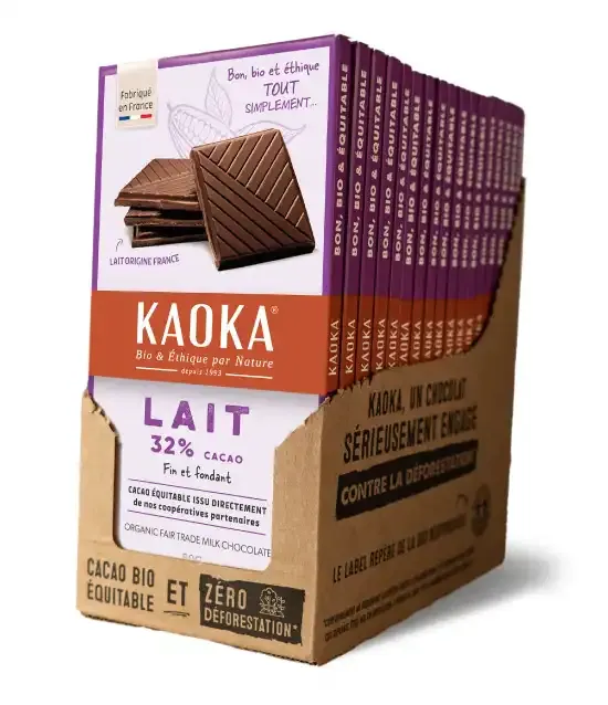 Kaoka mléčná čokoláda 32% 17×80 g jemná
