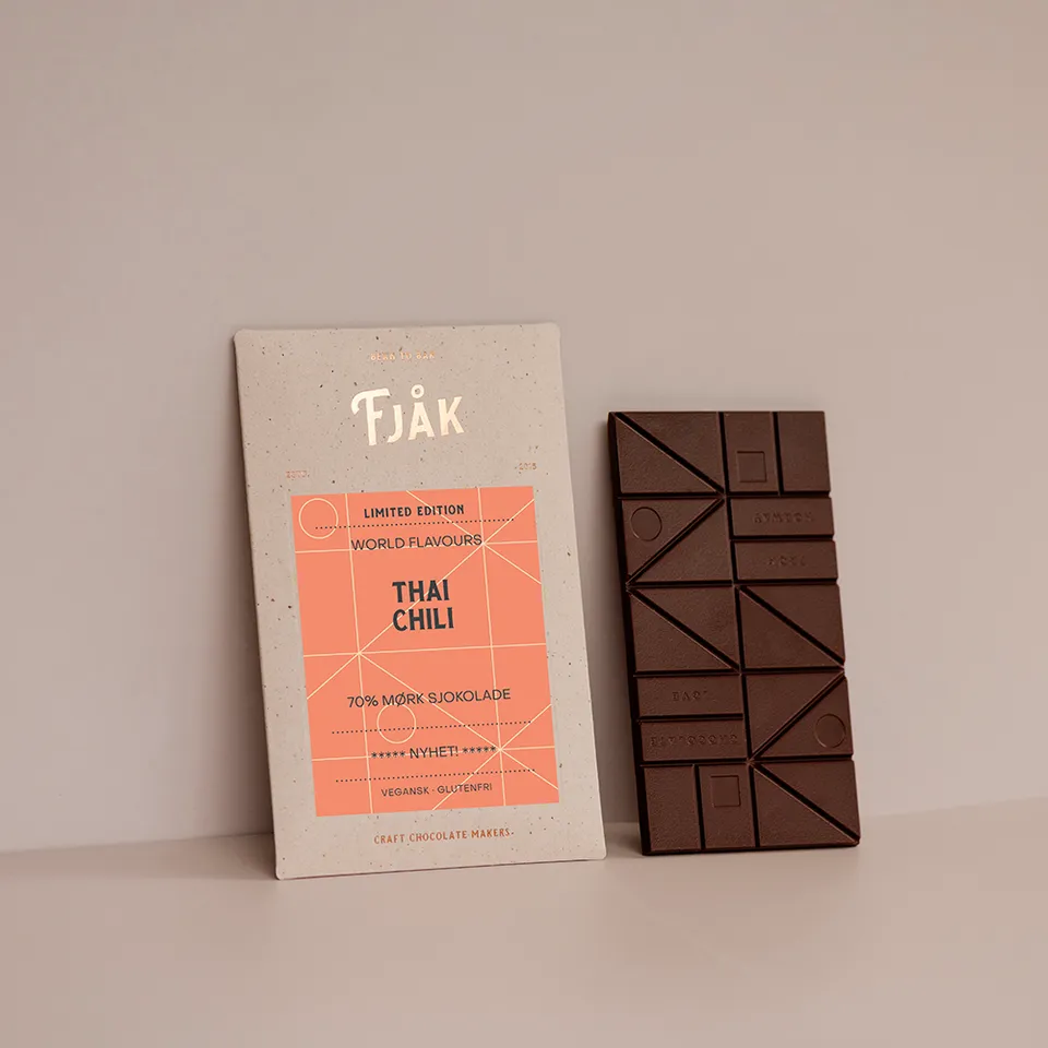 Fjak Sjokolade Chilli Bar hořká čokoláda s chilli
