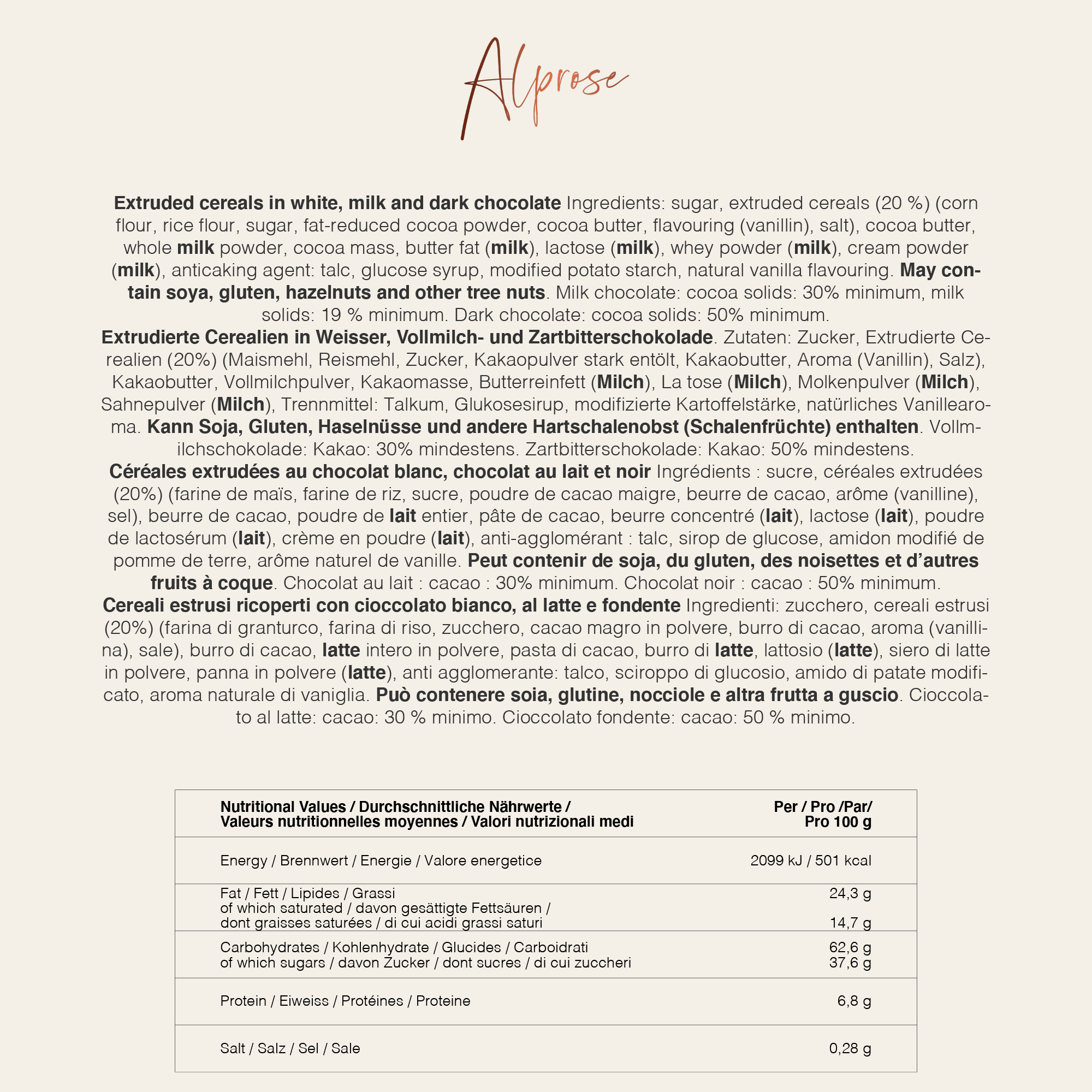 Alprose Dragées Crunchies dražé hořké křupavé