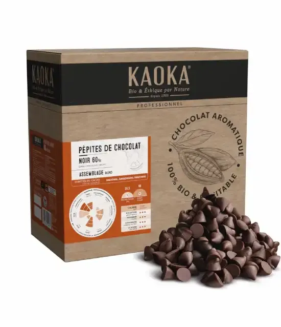 Kaoka Noir 60% čokoládové pecky na pečení 5 kg