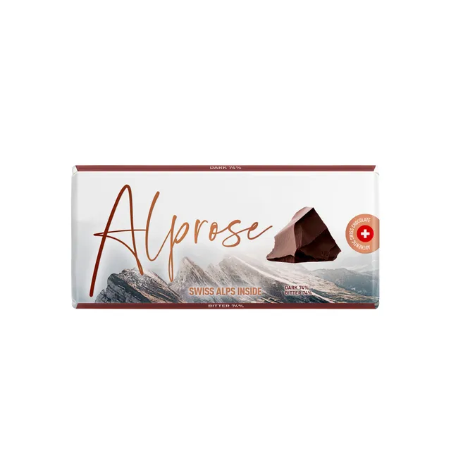 Alprose Dark 74% hořká čokoláda 100 g 74% kakaa