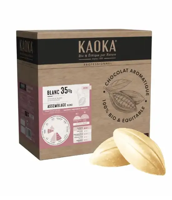 Kaoka bílá čokoláda 35% na vaření 5 kg