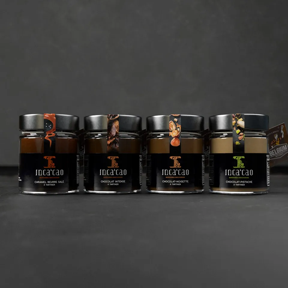 Incacao The Spread čokoládová pomazánka 4 kusy 4 příchutě