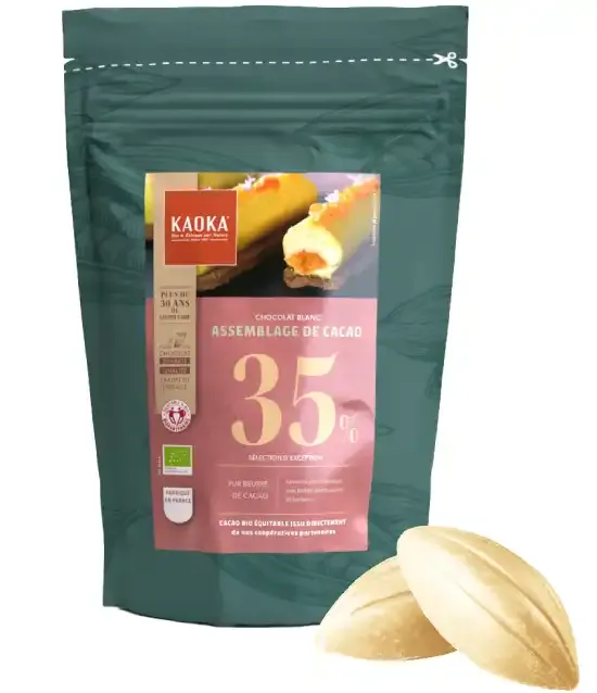 Kaoka bílá čokoláda 35% 1 kg na vaření