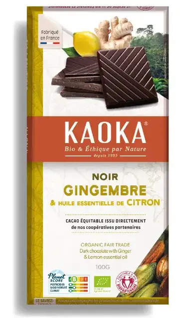 Kaoka hořká čokoláda se zázvorem kandovaný citron